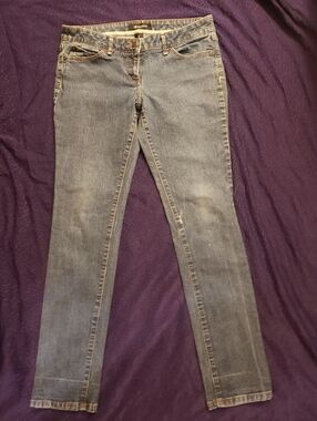 EPIC Y2K I ❤️ Ronson Embroidered Heart Low Rise Straight Leg Jeans Size 10